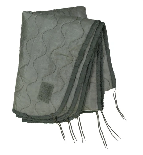 US Military Style Wet Weather Poncho Liner Woobie Blanket, Made in USA Foliage