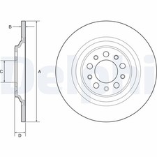 2x DELPHI Bremsscheibe BG4961C für JEEP CHEROKEE KL VAN CRD 4x4 GDi
