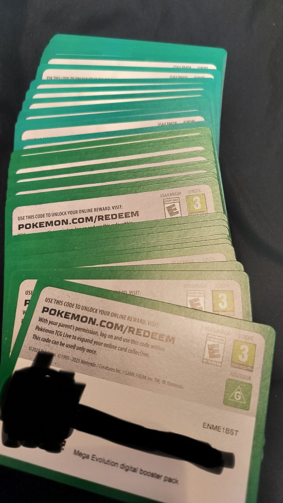 2 for $1 Mega Evolution Online Booster Pack Code Cards New/Unused Codes