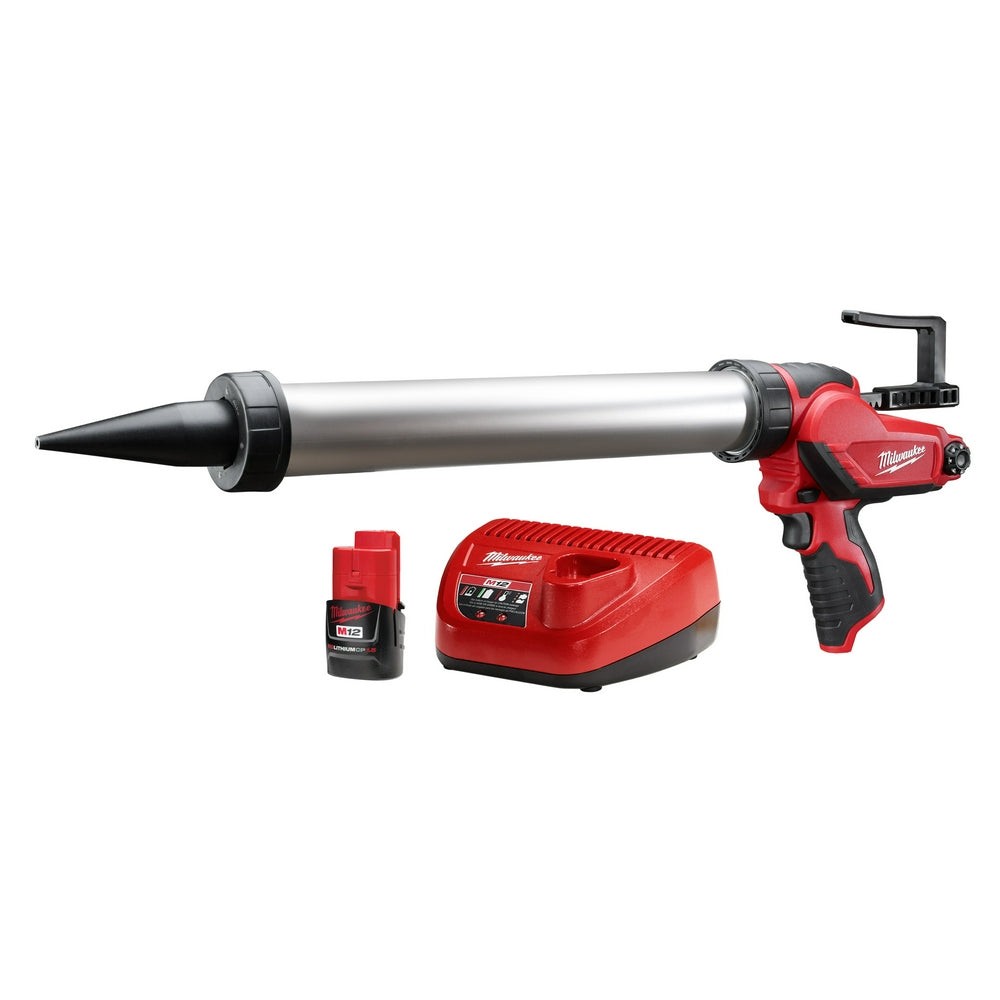 Milwaukee Tool 2442-21 M12 12V 20Oz. Aluminum Caulk And Adhesive Gun Kit NEW