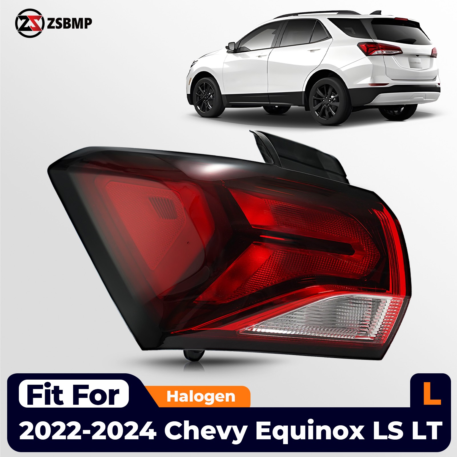 For 2022-2024 Chevy Equinox Halogen Outer Tail Light Left Driver Side 85132581