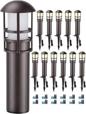 LEONLITE 12 Pack Low Voltage Pathway Lights 3W 3000K