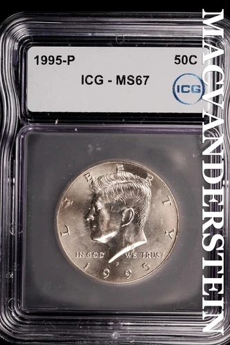 1995-P Kennedy Half Dollar- ICG-MS67 Gem Brilliant Uncirculated Luster #SLM319