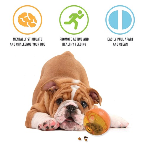 OurPets IQ Treat Ball Food Dispensing Toy for Dogs 4 inch - Picture 2 of 4