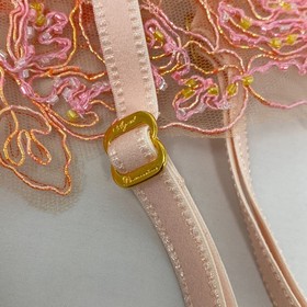 Agent Provocateur Lindie Pink Orange Suspender AP4 Large NWT