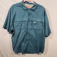 Coleman XXL Outdoor Button-Up Shirt in Blue