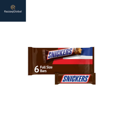 Snickers Full Size Chocolate Candy Bars - 11.16 oz (6 Pack)