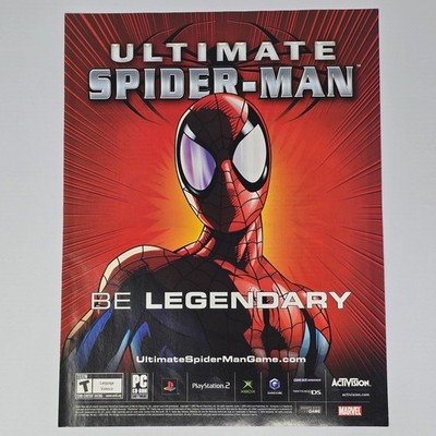 Ultimate Spider-Man PS2 Xbox GameCube GameBoy DS PC Legendary Print Ad/Poster