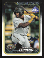 Enmanuel Terrero Signed 2024 Pro Debut Card # PD-12 Bradenton Marauders  3