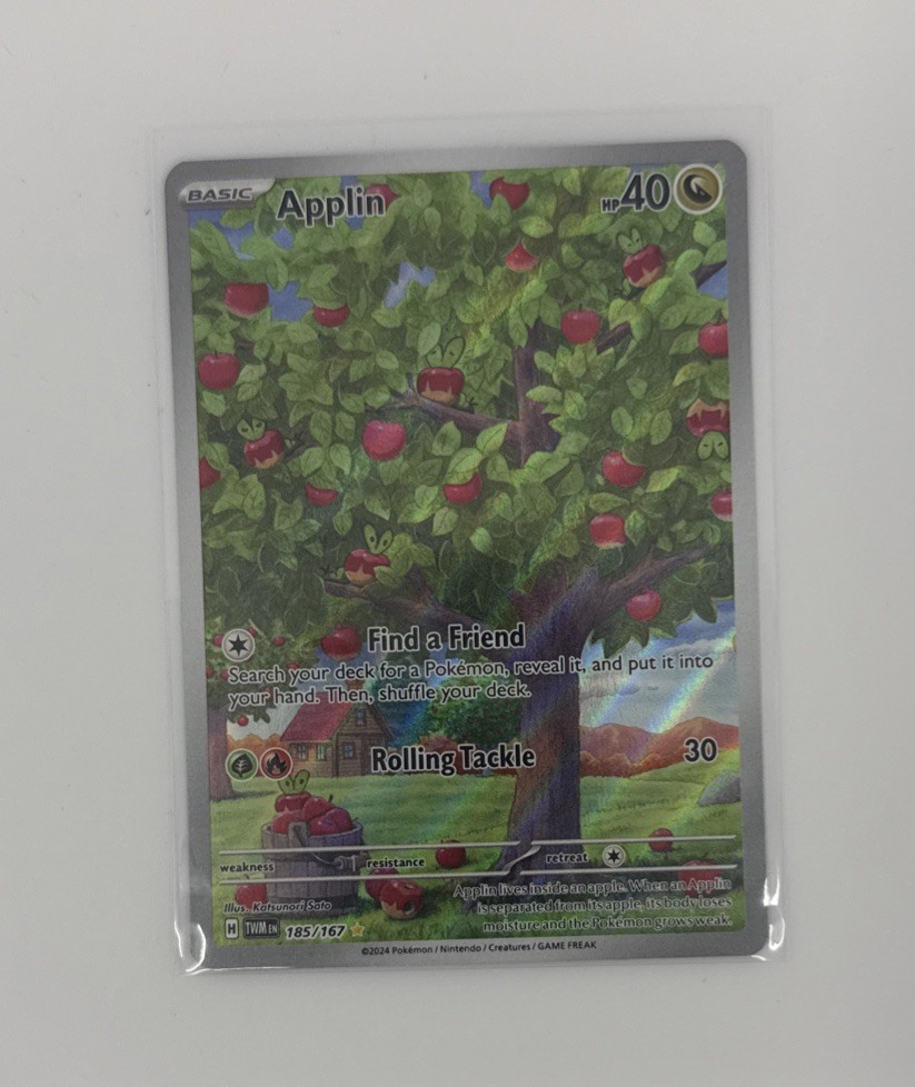 applin pokemon card full art Applin - 185/167 Holo Ultra Rare main image 0