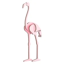 Little & Wood: Woodlet: Small - Flamingo - Pink, 3D Wooden Kit-Set, Ages 6+
