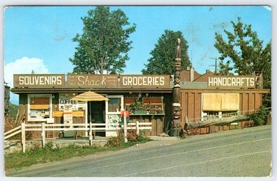 1959 HAPEMAN HANDCRAFTS SHACK at FERRY TERMINAL ANACORTES WASHINGTON POSTCARD