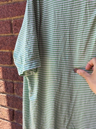 Peter Millar Summer Comfort Bay Hill Green White Golf Polo Shirt 2XL XXL Men's - Picture 5 of 8