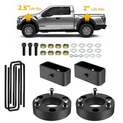For 07-23 Chevy Silverado GMC Sierra 2.5'' Front 2'' Rear Leveling Lift Kit Black