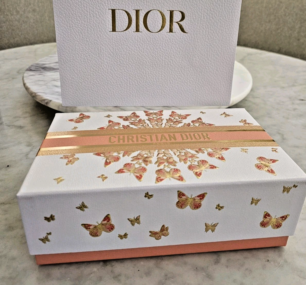 DIOR Couture Small Gift Box + Dior Tissue + Note Card Butterflies