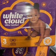 White Cloud Ultra Comfort Diapers Size 3,32Ct,