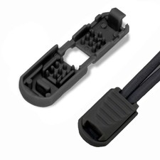 Nylon Cord Ends, Elastic Shoe Lace End Clips, Black Premium Nylon, 12 PCS