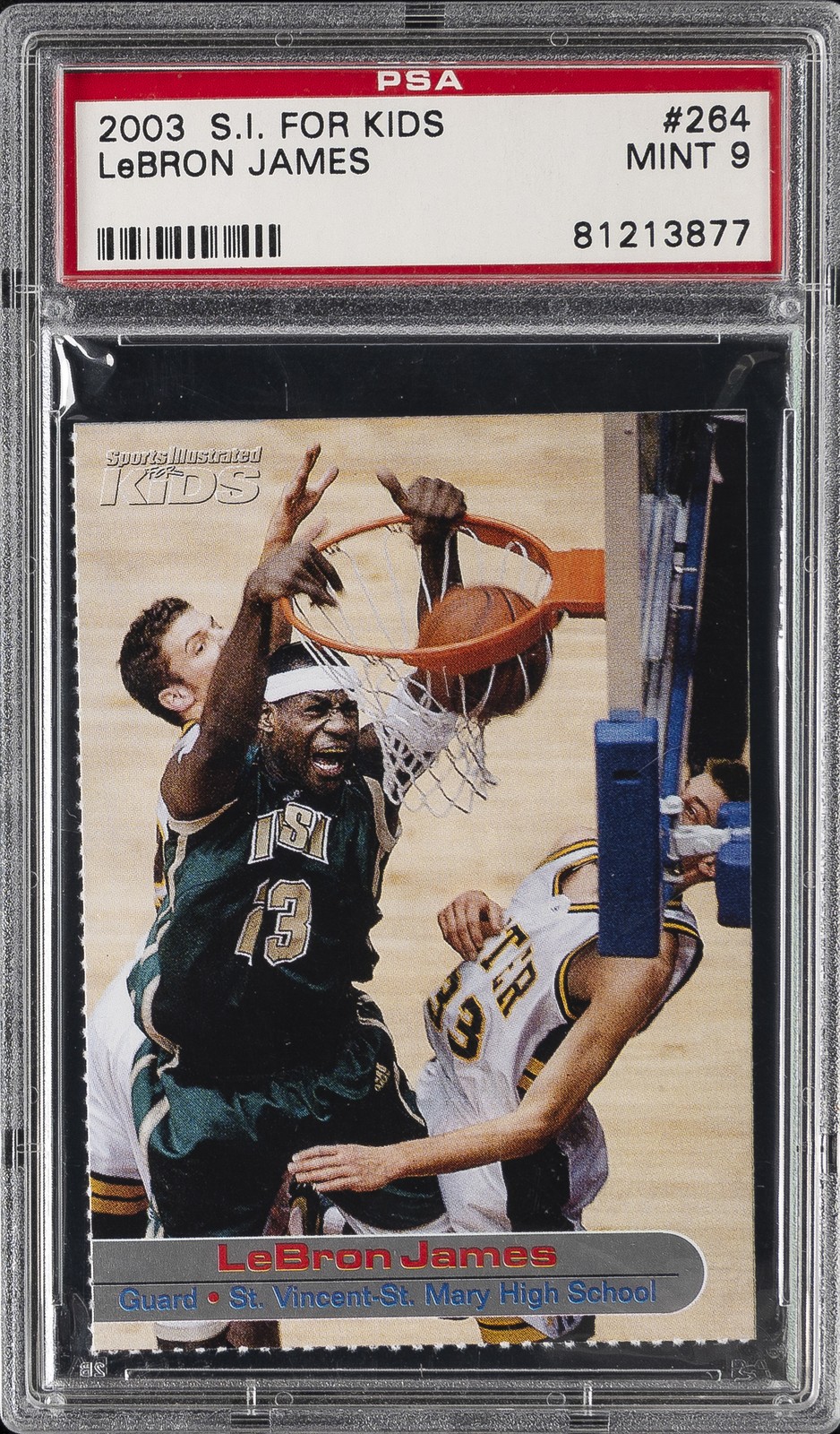 2003 S.I. FOR KIDS #264 LEBRON JAMES PSA 9