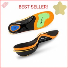 Work Boot Insoles for Standing All Day, High Arch Support Orthotic Shoe Inserts