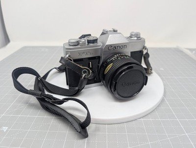 Canon FTb QL Black 35mm SLR Camera w/ FD 28mm f2.8 Lens TESTED WORKS incl. Meter