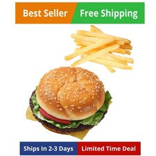 Artificial Hamburger  12 Artificial French Fries Realistic Fake Food for Dis...
