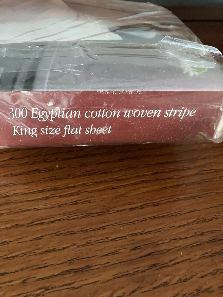 King Flat Sheet Single 300 Thread Egyptian Cotton Peach ATELIER Martex New - Image 2 of 4