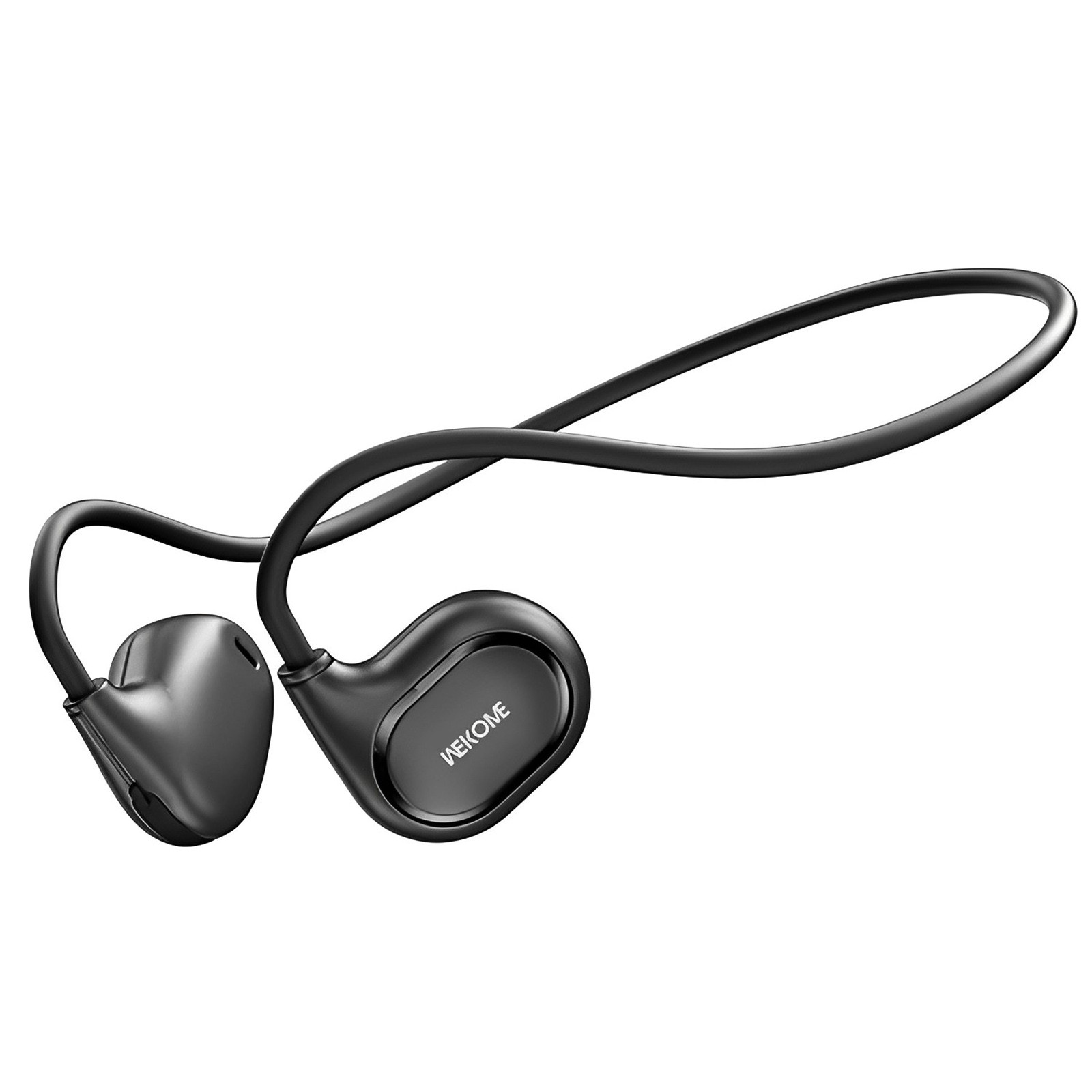 Écouteurs Bluetooth running à arceau noir pour entraînement en extérieur