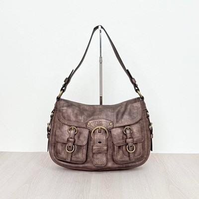 COACH Legacy Garcia Hobo Shoulder Bag Leather Metallic Bronze
