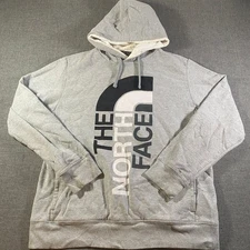 The North Face Mens Gray Hoodie Logo Pullover Size L Regular Fit