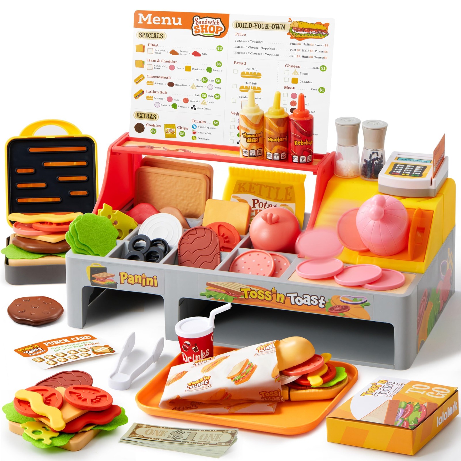 Play Restaurant Toy and Pretend Play Food for Kids, Play Kit