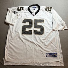 Reebok NFL New Orleans Saints Bush #25 Jersey White Men's 3XL Helmet Tag 2000s