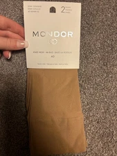 Mondor Knee-High Two Pairs, Nylon Socks, Kr Caramel 104 New Ice-Skating ￼🌵