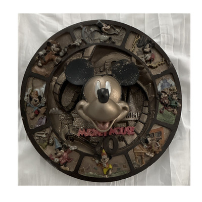 Disney Mickey Mouse 3D Round Wall Plaque Decor Figurine Scene Collage
