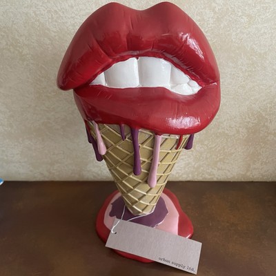 TK Maxx Ice Cream Cone Lips Urban Supply Dripping Melting Pop Art Ornament   