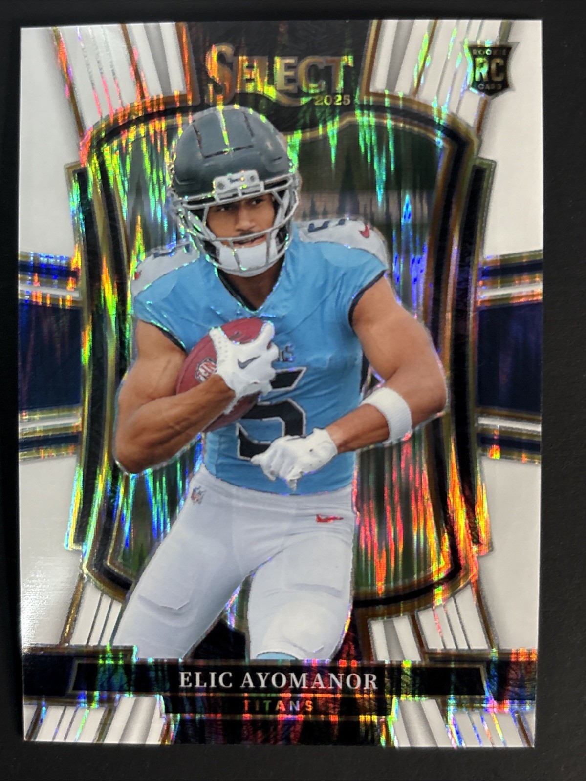 2025 Select Football Elic Ayomanor White Prizm Shock /799 #127