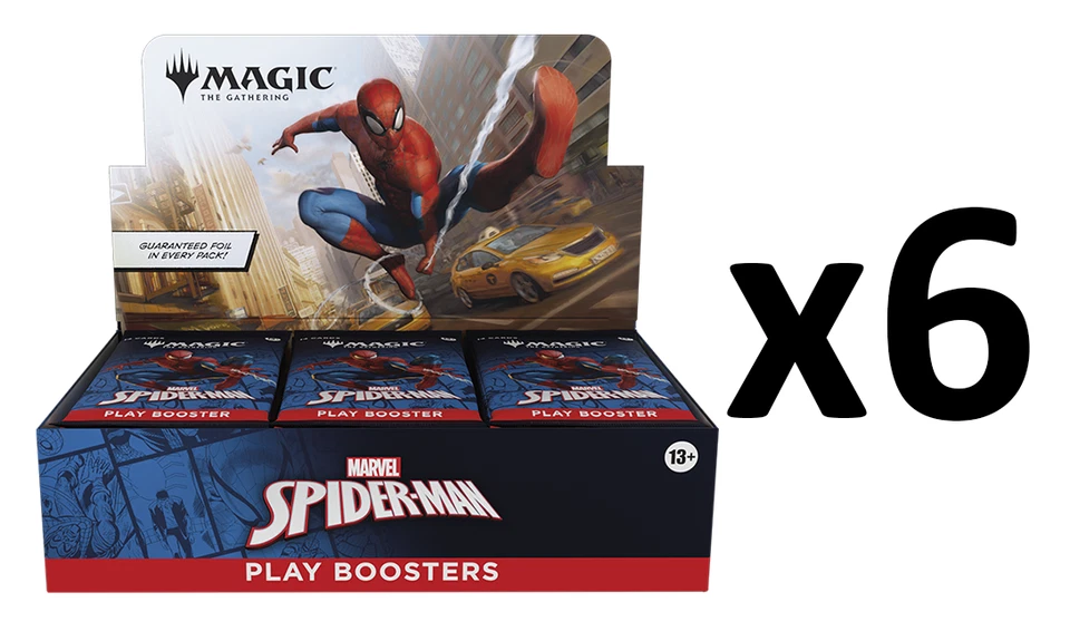 Magic The Gathering Marvel's Spider-Man Play Booster Magic The Gathering 6 cajas ¡ESTUCHE SELLADO!