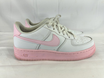 Nike Air Force 1 Sneakers White Pink Youth Size 5 CV7663-100 Low