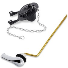 Universal Toilet Handle Kit Side Mount with 2-Inch Rubber Toilet Flapper, Toi...