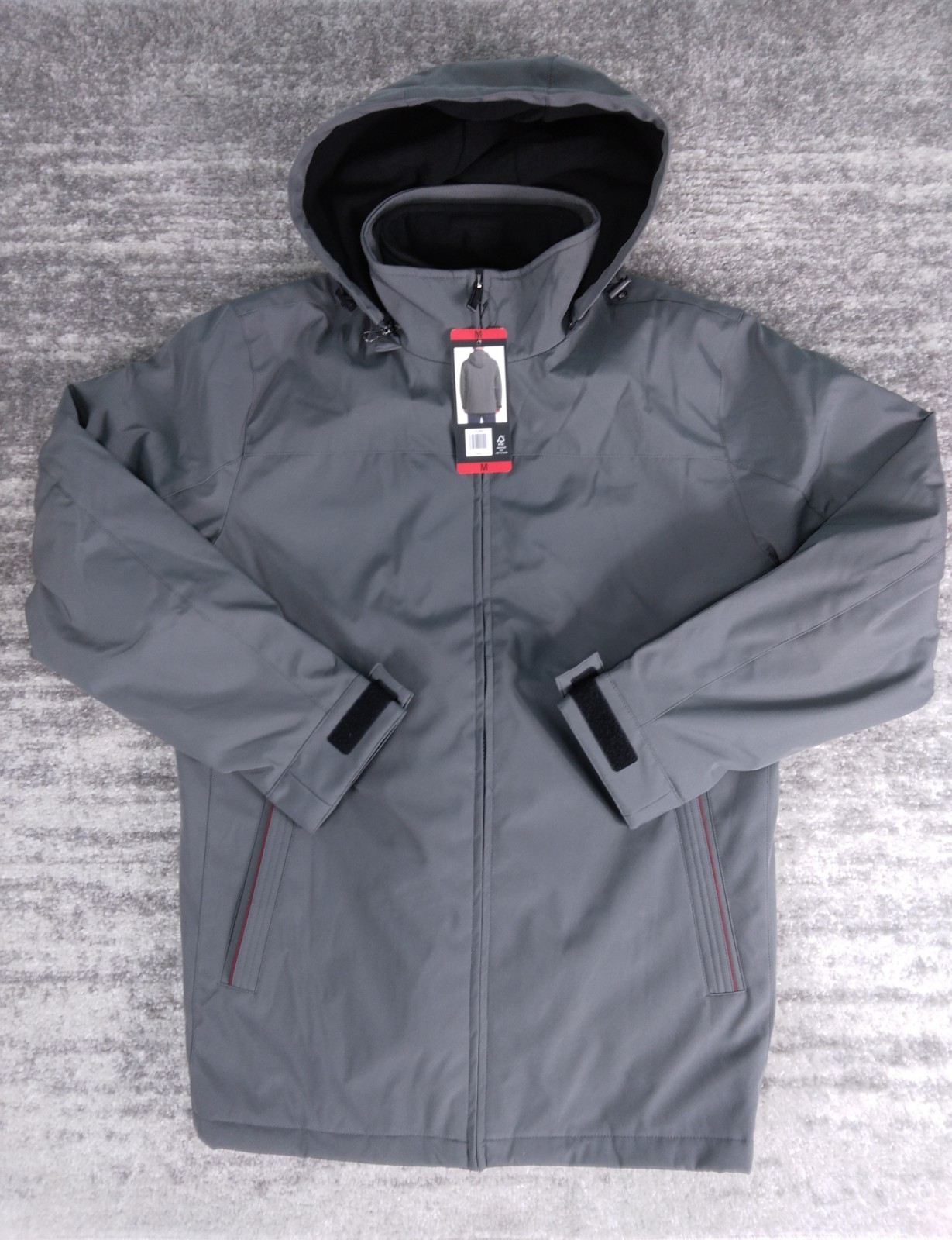 Weatherproof Jacket Men's Medium Gray Stretch Tech Water Resistant