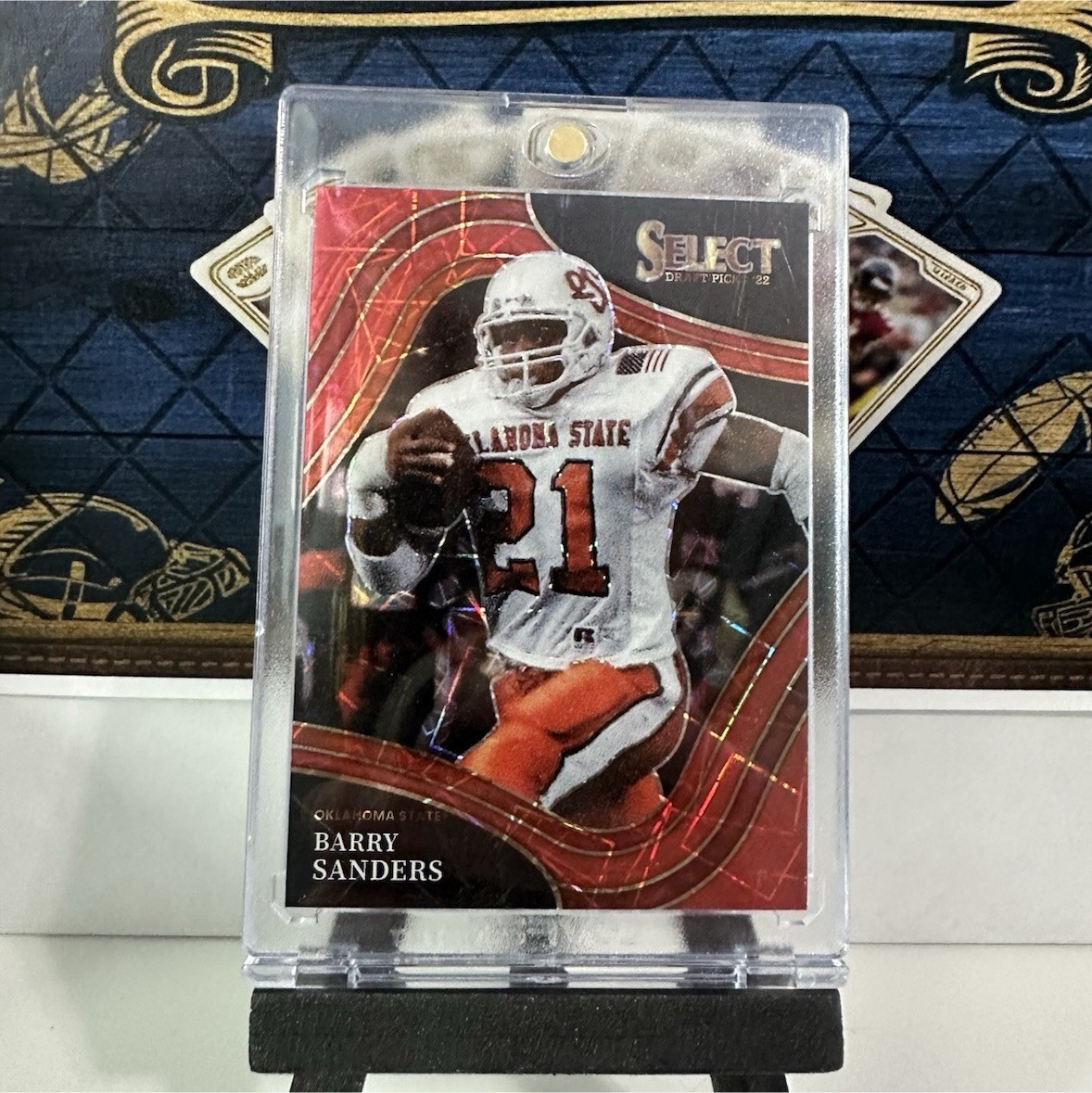 🔥2022 Panini Select Draft Picks FIELD LEVEL RED LAZER Prizm Barry Sanders #137