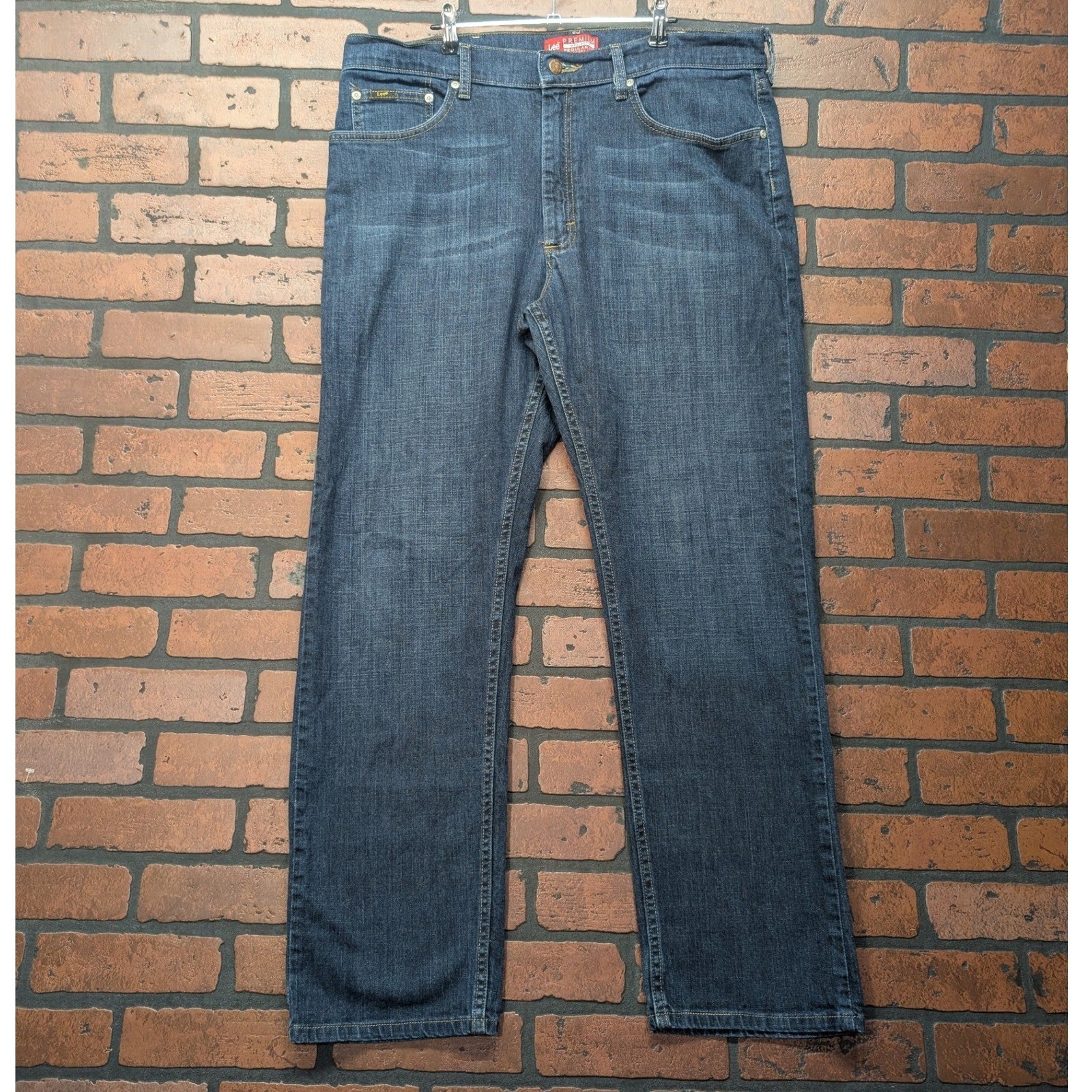 Lee Men's 38x32 Premium Select Dark Wash Straight Leg Jeans