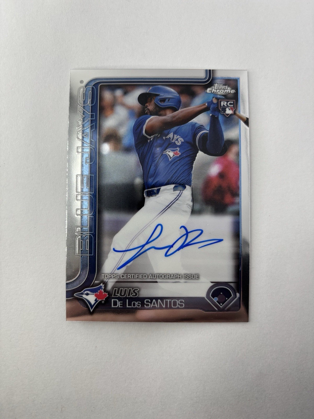 2025 Topps Chrome Luis De Los Santos Rookie Auto Blue Jays RC RA-LD SP