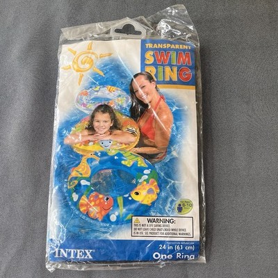 Intex Swim Ring 2011 Transparent 24  59242 Float Tube Ages 6-10 NOS