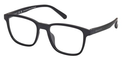 GANT GA50011 002 Matte Black Square Plastic Eyeglasses Frame 54-19-145