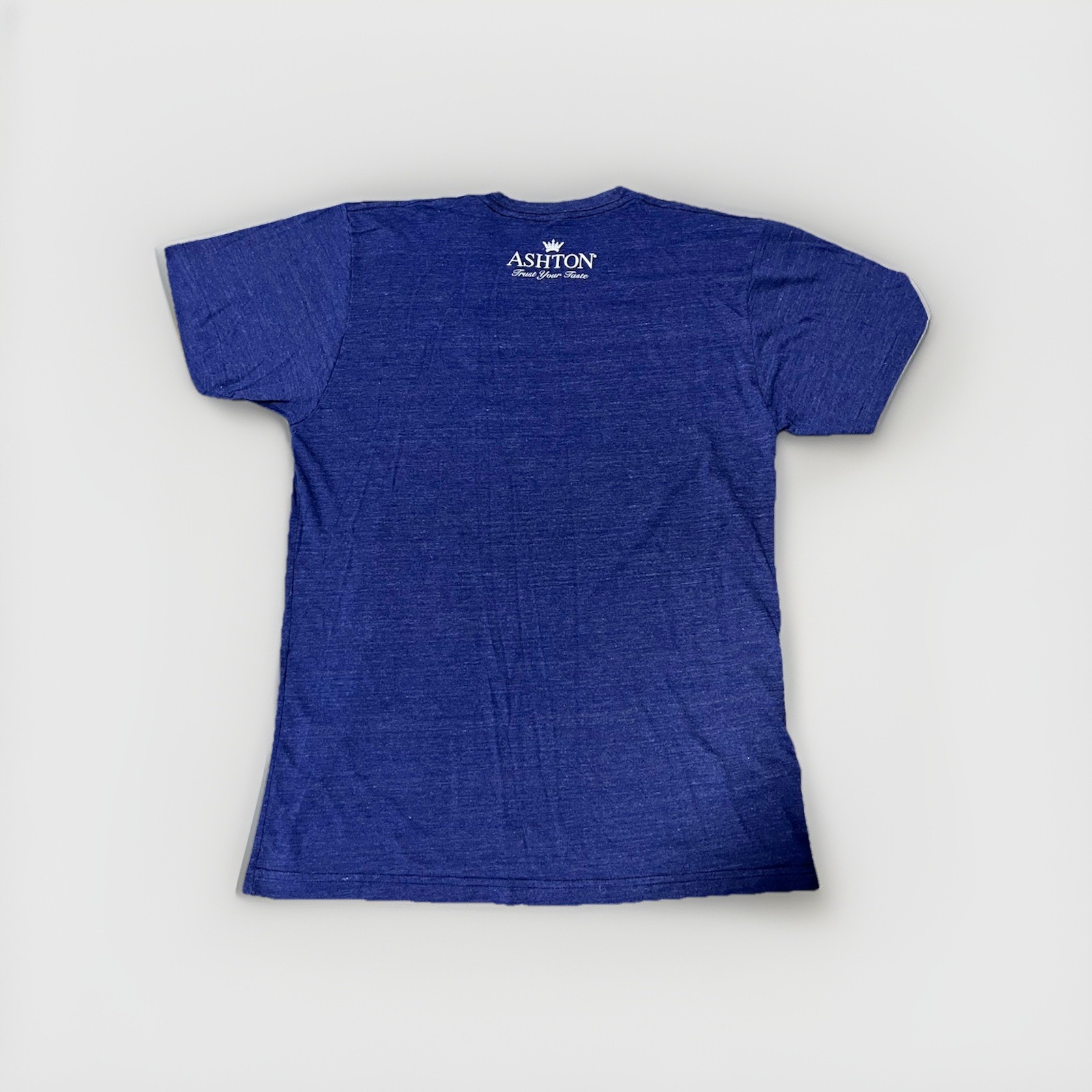 Ashton Cigars T-Shirt L Trust Your Taste Butterfly Symmetry Blue USA Tobacciana