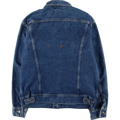 ジャケット・アウター 00s Lee Riders denim jacket M navy Vintage 1980's Lee Riders U.S. Navy Monster Art Denim Jacket