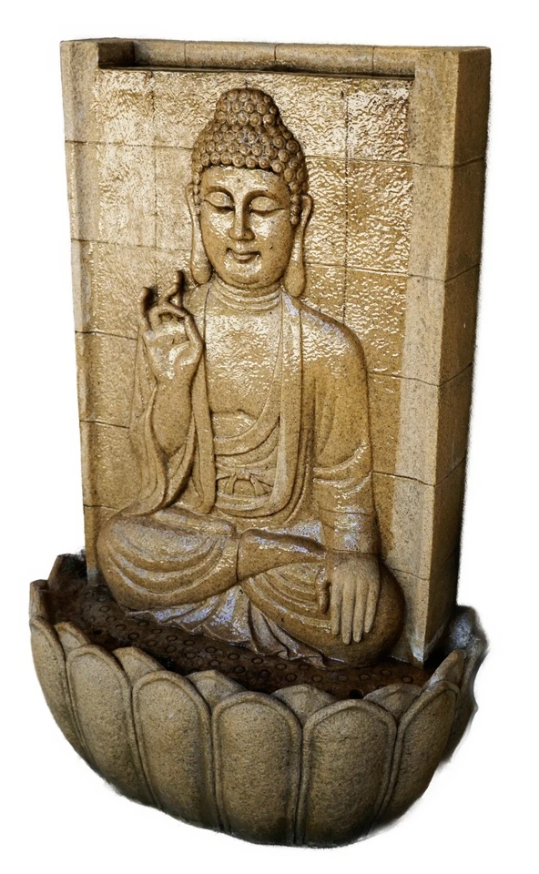 Stunning Indoor or Outdoor Hi Line BUDDHA Water Wall Sandstone Fountain - Image 3 of 4
