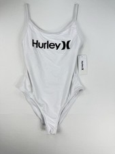 HURLEY OnePiece White Swimsuit Women  s Size Medium NWT With Flaws