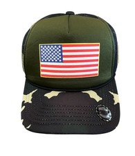 USA AMERICAN Flag Hat Tactical Military Snapback green Mesh Trucker Baseball Cap