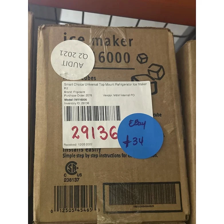 Smart Choice Universal Top Mount Refrigerator Ice Maker Kit New | E34
Opens in a new window or tab